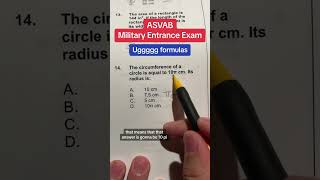 ASVAB Math Knowledge AFQT  practice 14