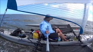 Hobie Adventure Island tandem sail on Mosquito Lagoon from Biolab Boat Ramp