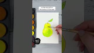 How to draw a pear🍐💚 #shorts