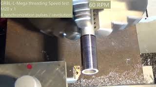 GRBL-L-Mega lathe threading testing Part 4/4:  speed test