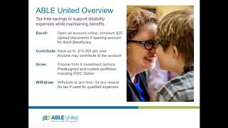 Webinar: How ABLE United and Special Needs Trusts Work Together