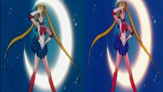 Sailor Moon R1/R2 Region + Transform Comparison (Moon Prism Power)