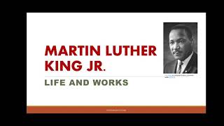 MARTIN LUTHER KING JR. LIFE AND WORKS