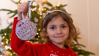 Fabrication boule de noël en ficelle  - Kinougarde