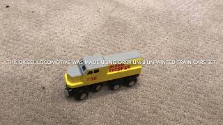 Orbrium Wooden Railway Custom - Union Pacific diesel locomotive