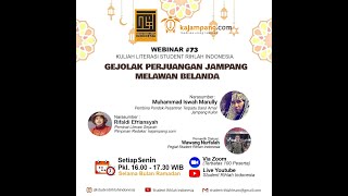 WEBINAR #73  : Gejolak Perjuangan Jampang Melawan Belanda