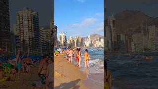 Levante Beach Benidorm Spain Hot Day 🌞