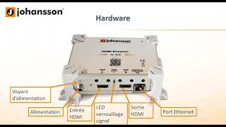 Johansson HDMI Streamer   Online Training    French