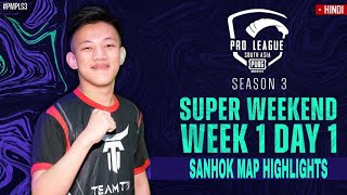 Team Zeus getting 1st chicken dinner in Sanhok Highlights | PMPL Season 3 Super Weekend 1 D1M4