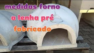 medidas do forno a lenha pré fabricado