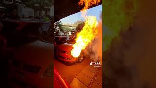 SUZUKI SWIFT SHOOTS MAD FLAMES!🔥🔥🔥 #fire #car #tiktok