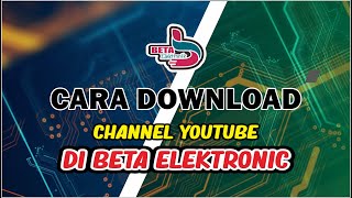 CARA DOWNLOAD DI BETA ELEKTRONIC