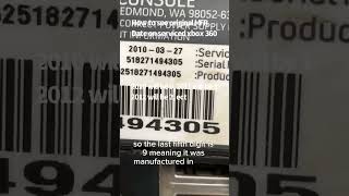 How to see the original manufacturer date (MFR) on a Service date Xbox 360