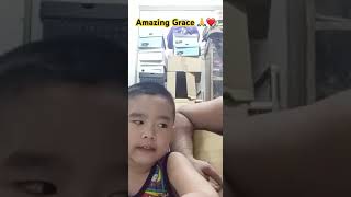 4 year old singing Amazing Grace 🙏❤️. #amazinggrace