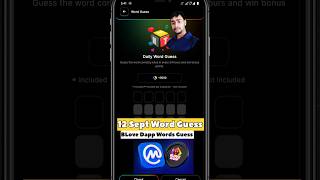 12 Sept Word Guess video | blove dapp word combo