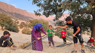 Nomadic Life: Setting Up a Black Tent – Ali's Effort to Build a Shelter for Akram and Her Children