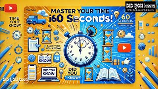 Master Your Time in 60 Seconds! ⏳ | Time Management Tips for Success | DID YOU KNOW