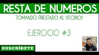 Resta de Números tomando prestado - Ejercicio 3 - Super Facil