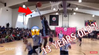 BRONNY JAMES PULLS FIRST IN GAME DUNK!? ONLY 13