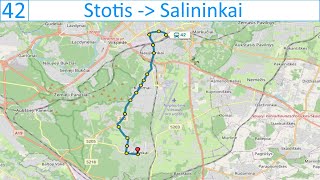 42 maršrutas / Stotis – Eišiškių pl. – Salininkai /