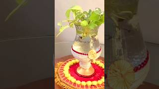 T light holder converted into water planter #claycraftcorner #shorts#planter #youtubeshorts