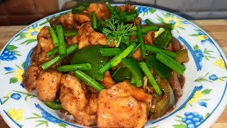 CHINESE BLACK PEPPER CHICKEN STIR FRY/CHICKEN IN BLACK PEPPER SAUCE/KAALI MIRCH CHICKEN CHINESE