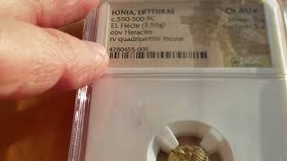 550-500 B.C. Erythrae Ionia electrum sixth stater (hecte)