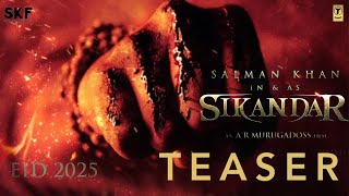 SIKANDAR -Teaser HD | Salman Khan , Rashmika Mandanna , A R  Murugadoss | SKF | Eid 2025