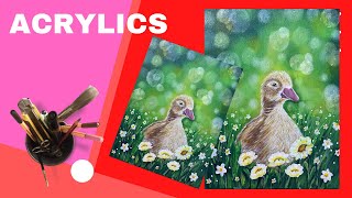 Three different ways to paint a bokeh with acrylics