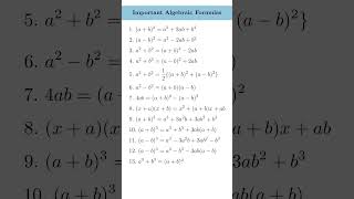 Important algebra formula. #short #shorts #mathshorts