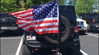 Making a custom flag pole mount for trailer hitch