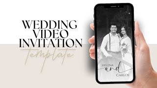 Elegant Wedding Video Invitation or Save The Date