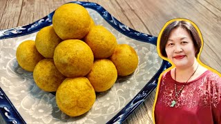 Fried Sweet Potato Balls With Nian Gao