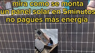 como instalar panel solar para una casa 600w