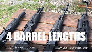 4 BARREL LENGTHS of Bulgarian “KALASHNIKOV” rifles.