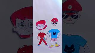 Little singham ❤️ Ben10 funny clip 🤣🤣#littlesingham #motupatlu #drawing #mickeymouse #spiderman