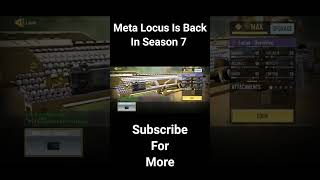 Meta Locus In Back In Cod Mobile Season 7 | One Shot Kill Locus Gunsmith