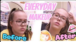 MY EVERYDAY MAKEUP 👄// макияж в 15 // мой повседневный макияж // яркая идея для летнего макияжа 😱