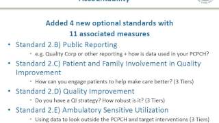 Understanding 2013 PCPCH Standards