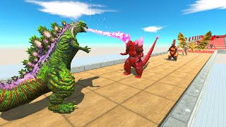 Shin Godzilla Green VS Anguirus Super Protection Team - Animal Revolt Battle Simulator