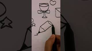 2 super cute and easy drawings 😍😍#youtubeshorts #shorts #drawing