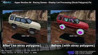 MAME - Hyper NeoGeo 64 - Emulation Fix for 'stuck' Polygons in Racing Games (no commentary)