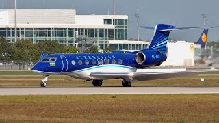 Colorful VIP & BIZ Jet´s arrivals and departures Compilation Gulfstream G650 G550 Embraer Dassault