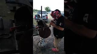 Leal performance. front neighbor Saul welding my ford headers pit.