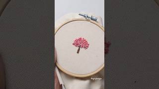 Stitch a blossom tree with me #embroidery #embroiderydesign