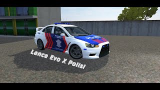 Lance Evo X Polisi Car Mod For Bus Simulator Indonesia | Free Download Now | bussid | Lance Evo X