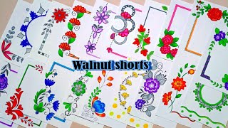 20 CUTE BORDER DESIGNS/PROJECT WORK DESIGNS/A4 SHEET/FILE/FRONT PAGE DESIGN FOR SCHOOL PROJECT