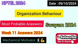 Organization Behaviour Week 11