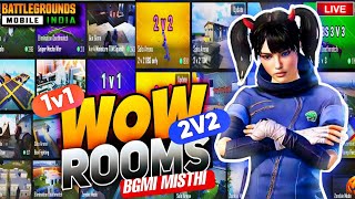 BGMI LIVE WOW ROOMS | DBS 1V1 CHALLENGE | #ROOMS #girlgamer #bgmilive #CUSTOM