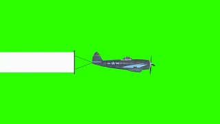 Plane with Banner #1 / Green Screen - Chroma Key